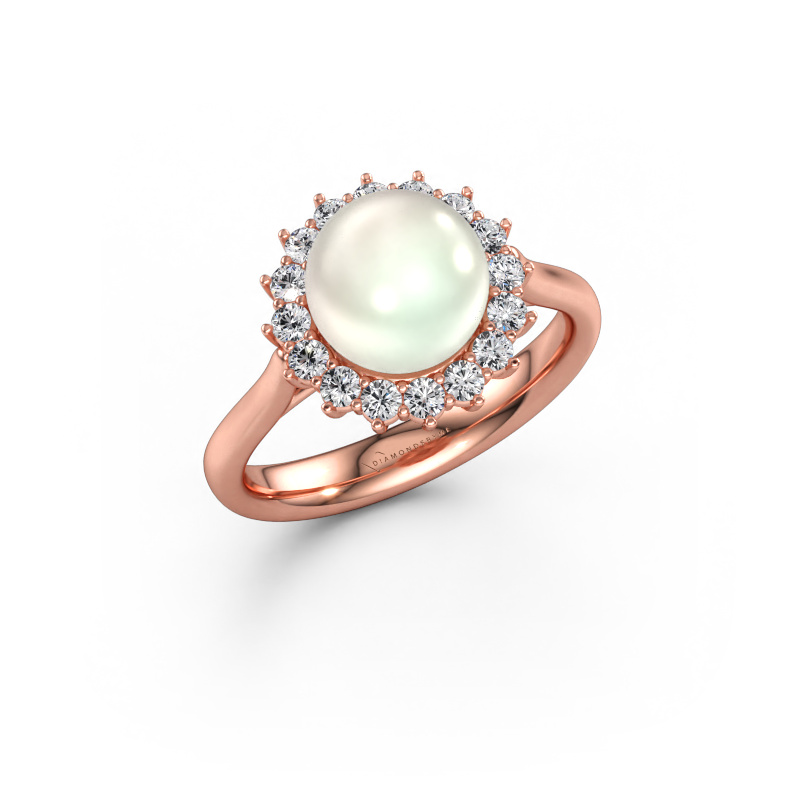 Bild av Ring Akiko 585 roséguld Vit pärla 8 mm