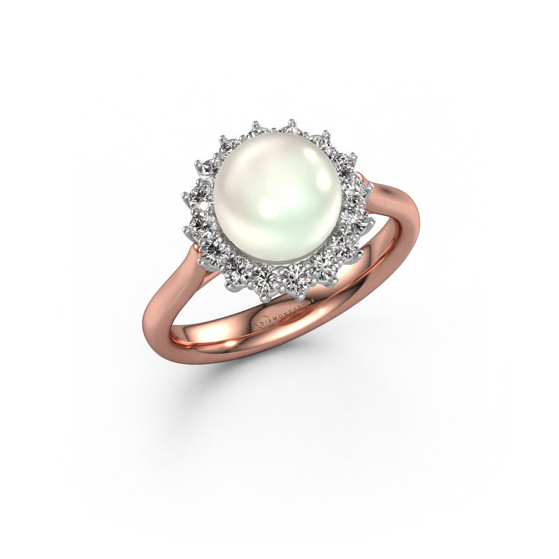 Image of Ring Akiko 585 rose gold White pearl 8 mm