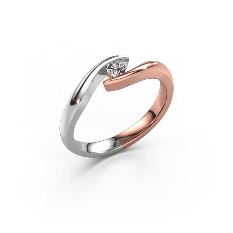 Image of Engagement ring Alaina 585 rose gold Diamond 0.10 crt