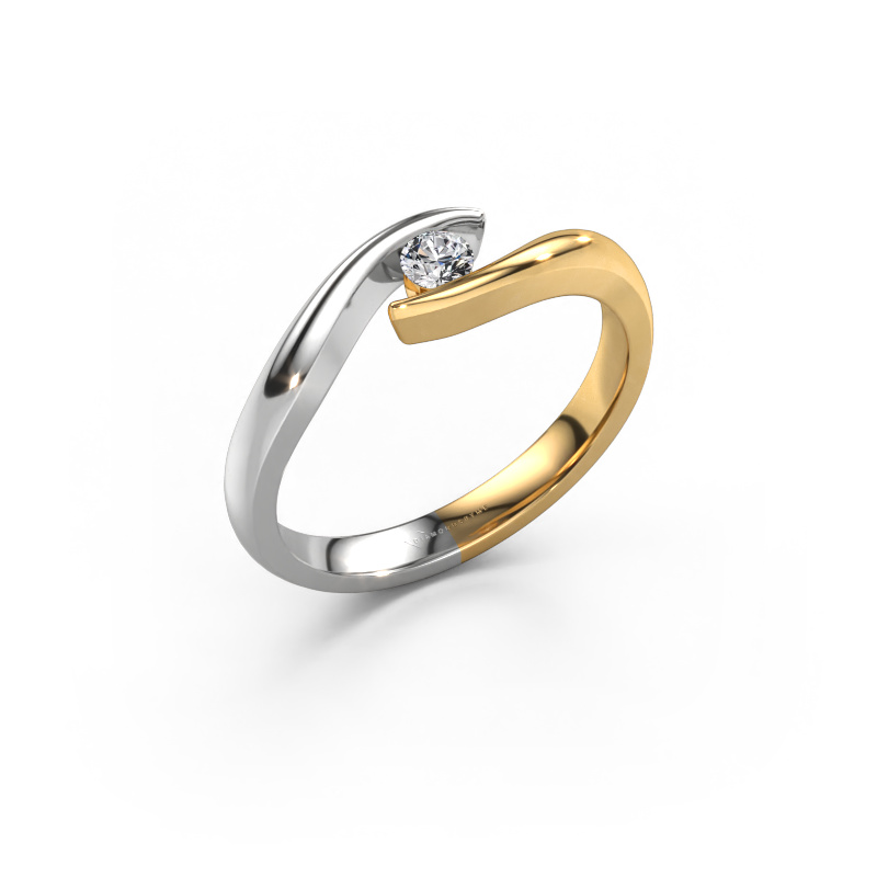 Afbeelding van Aanzoeksring Alaina 585 Goud Diamant 0.10 crt