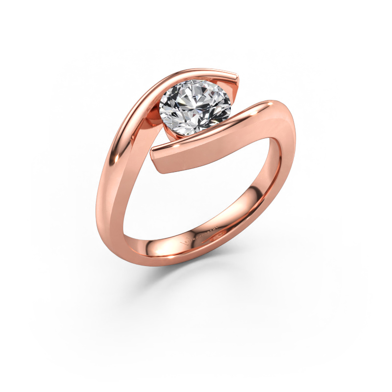 Bild av Förlovningsring Alaina 585 roséguld Labbodlad diamant 1.00 crt