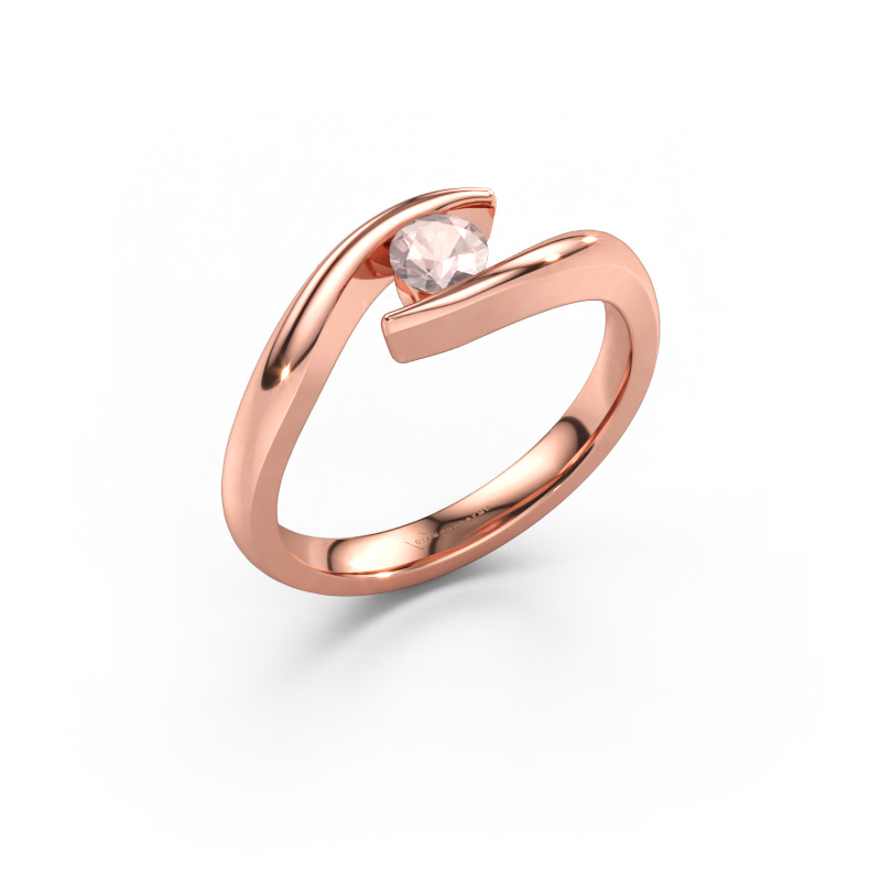 Immagine di Anello di fidanzamento Alaina 585 oro rosa Morganite champagne 4 mm