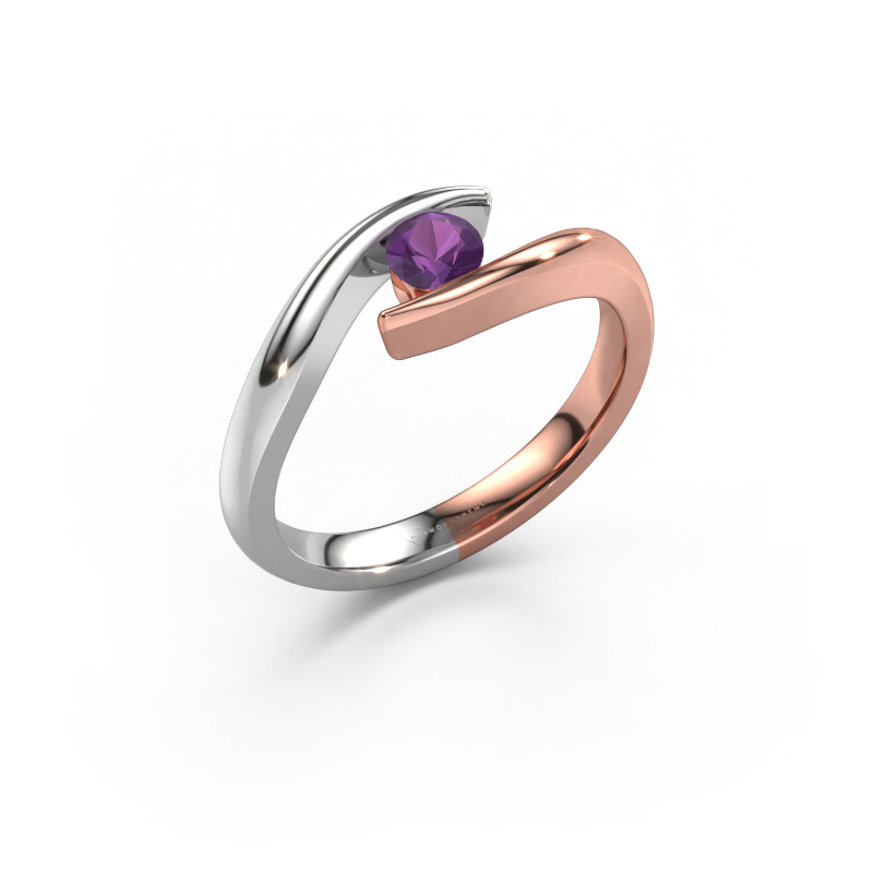 Image of Engagement ring Alaina 585 rose gold Amethyst 4 mm