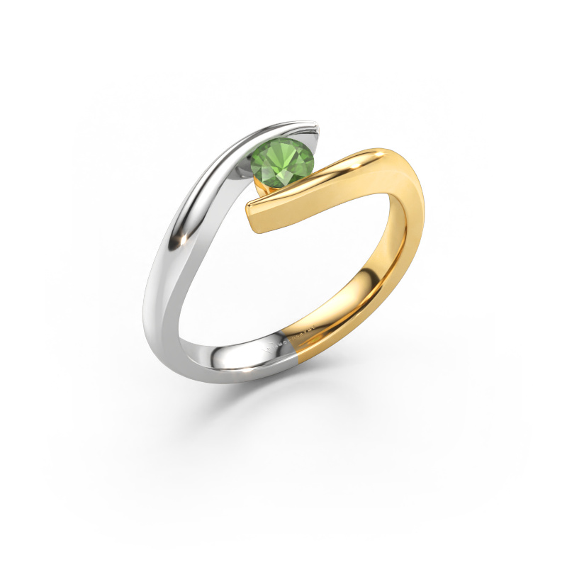 Bild von Verlobungsring Alaina 585 Gold Turmalin grün 4 mm
