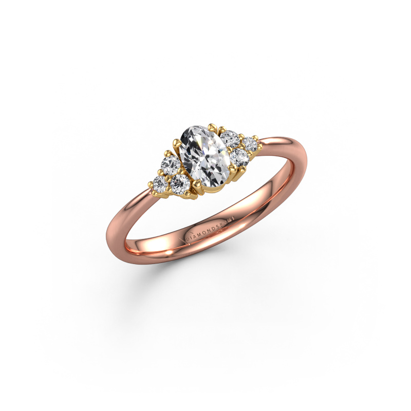 Bild von Verlobungsring Aleida OVL 1 585 Roségold Diamant 0.53 crt