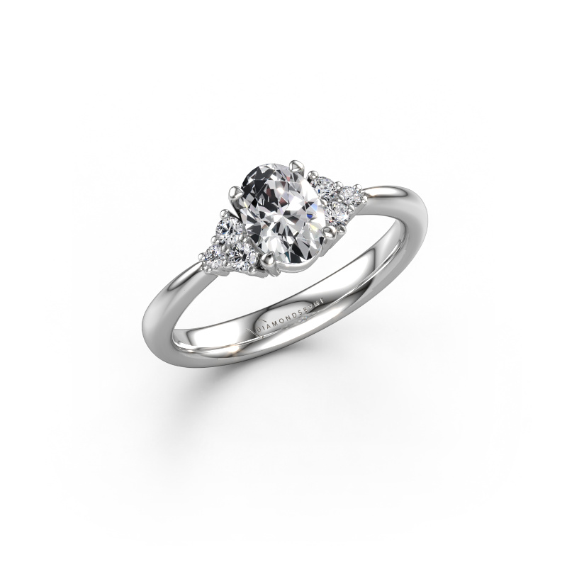 Image de Bague de fiançailles Aleida OVL 1 950 platine Diamant 0.83 crt