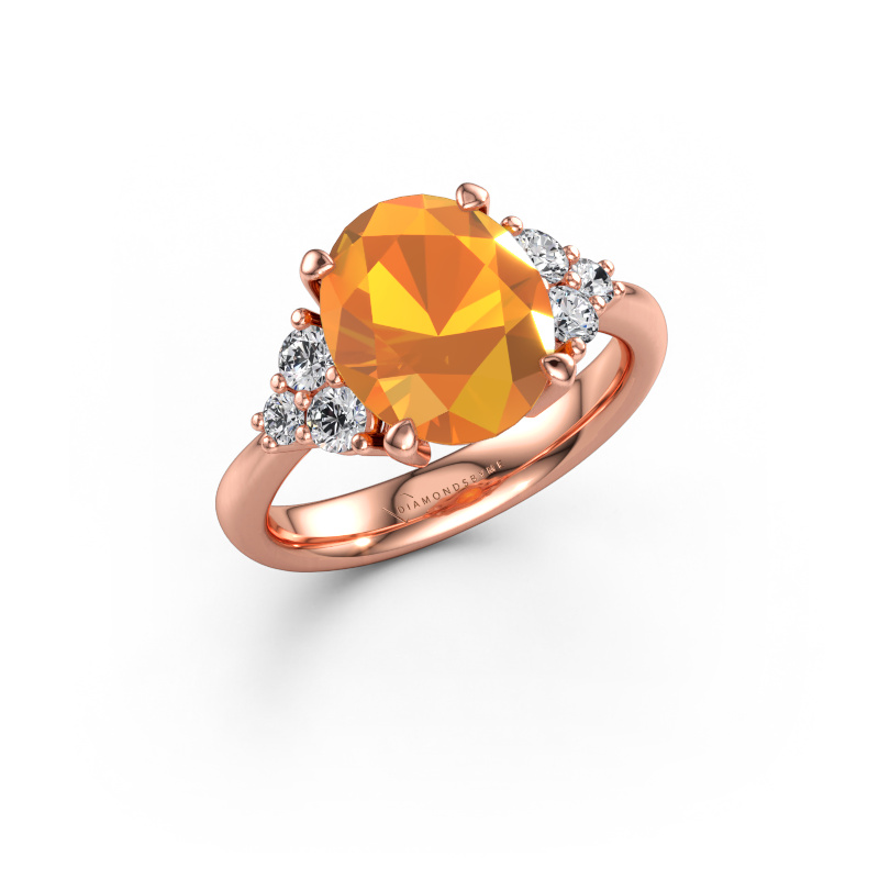 Immagine di Anello di fidanzamento Aleida OVL 1 585 oro rosa Citrino 9x7 mm