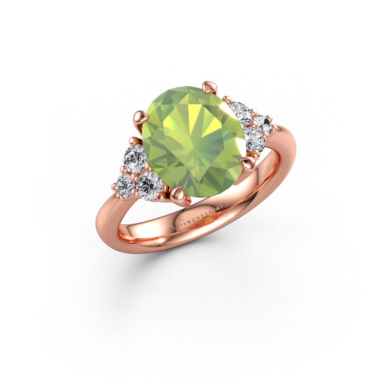 Immagine di Anello di fidanzamento Aleida OVL 1 585 oro rosa Peridoto 9x7 mm