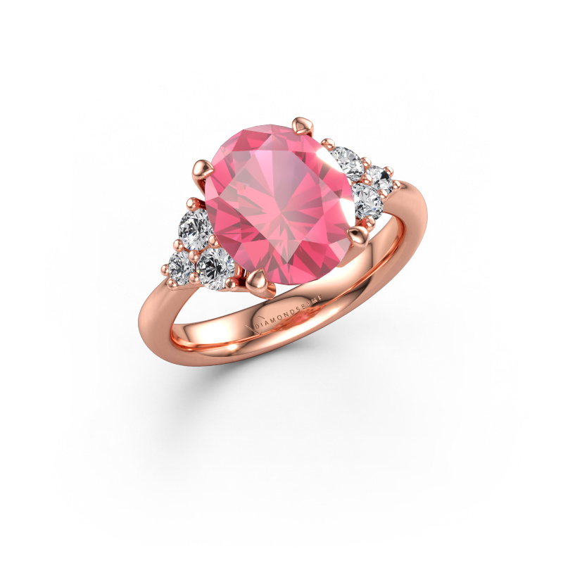Immagine di Anello di fidanzamento Aleida OVL 1 585 oro rosa Zaffiro rosa 9x7 mm