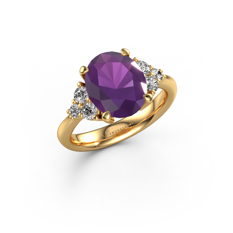 Image of Engagement ring Aleida OVL 1 585 gold Amethyst 9x7 mm