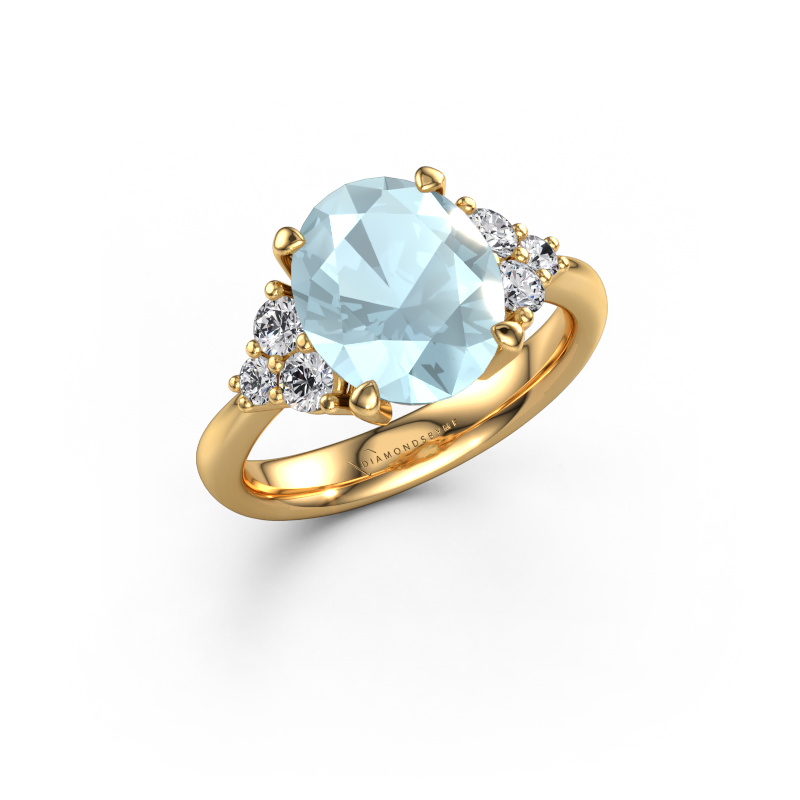 Image of Engagement ring Aleida OVL 1 585 gold Aquamarine 9x7 mm