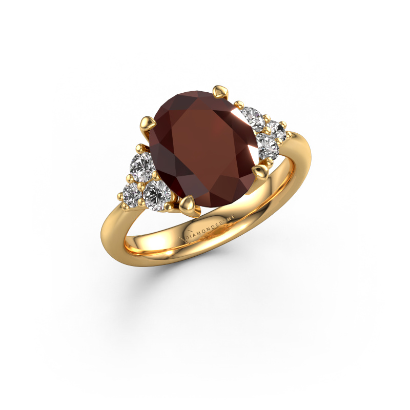 Image of Engagement ring Aleida OVL 1 585 gold Garnet 9x7 mm