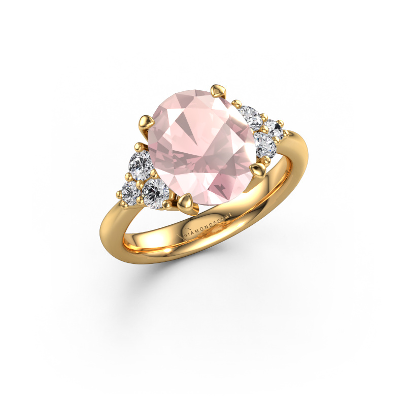 Image of Engagement ring Aleida OVL 1 585 gold Morganite champagne 9x7 mm