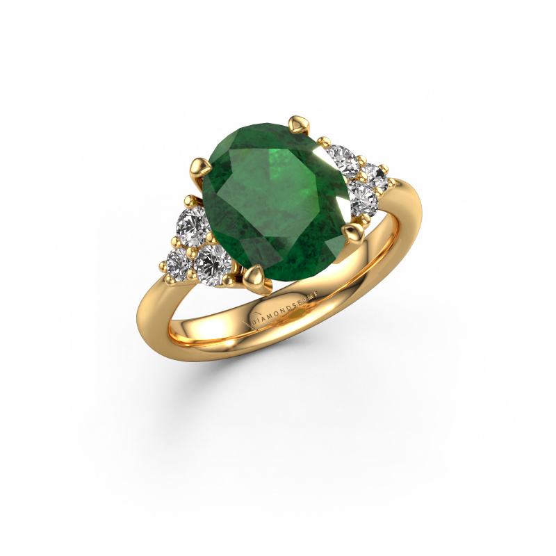 Bild von Verlobungsring Aleida OVL 1 585 Gold Smaragd 9x7 mm