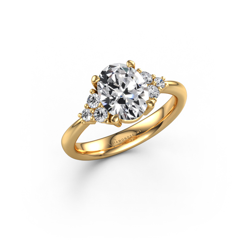 Image of Engagement ring Aleida OVL 1 585 gold Lab grown diamond 2.98 crt