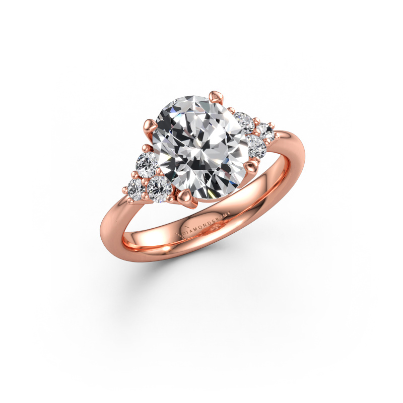 Immagine di Anello di fidanzamento Aleida OVL 1 585 oro rosa Diamante lab grown 4.26 crt