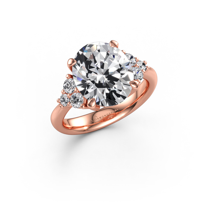 Immagine di Anello di fidanzamento Aleida OVL 1 585 oro rosa Diamante lab grown 5.46 crt