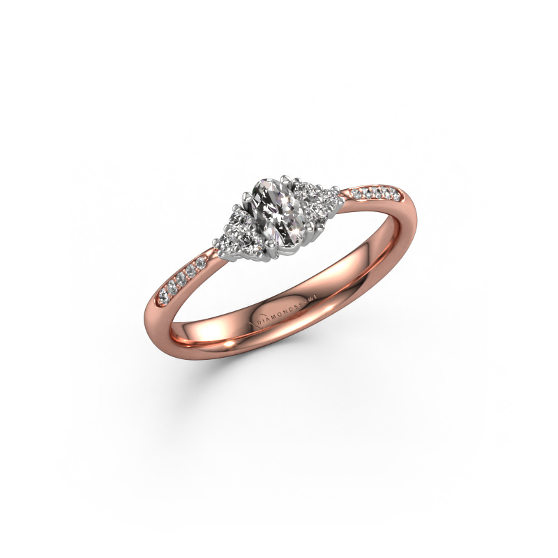 Image of Engagement ring Aleida OVL 2 585 rose gold Diamond 0.474 crt