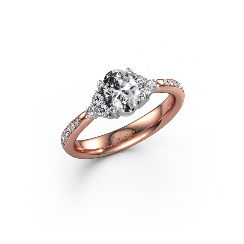 Image of Engagement ring Aleida OVL 2 585 rose gold Diamond 0.912 crt