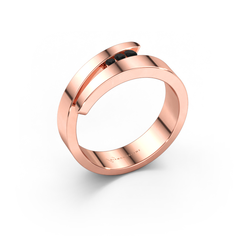 Bild av Ring Alia 585 roséguld Svart diamant 0.078 crt