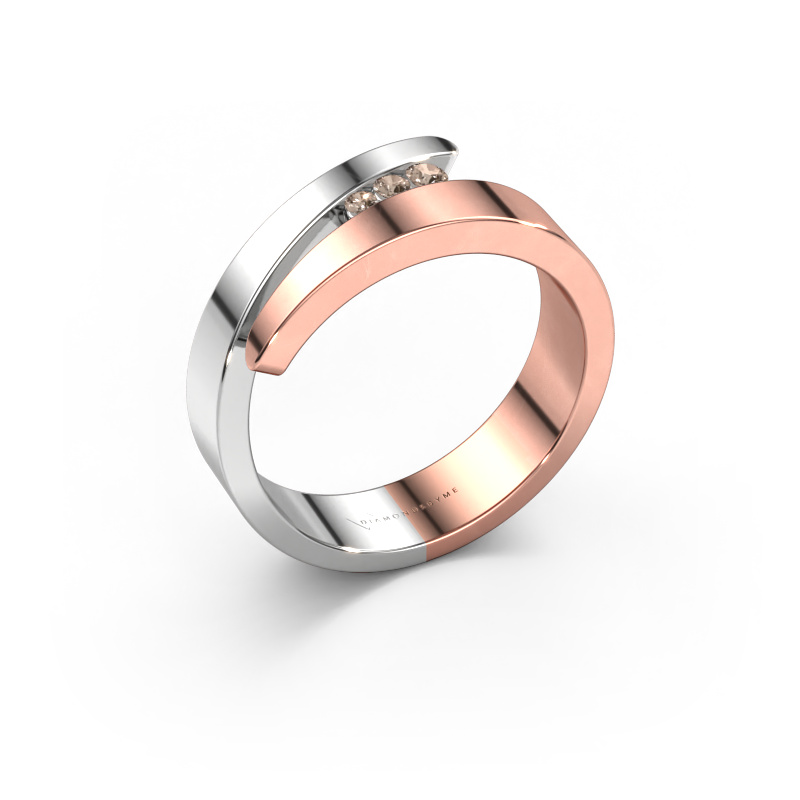 Bild von Ring Alia 585 Roségold Braun Diamant 0.065 crt