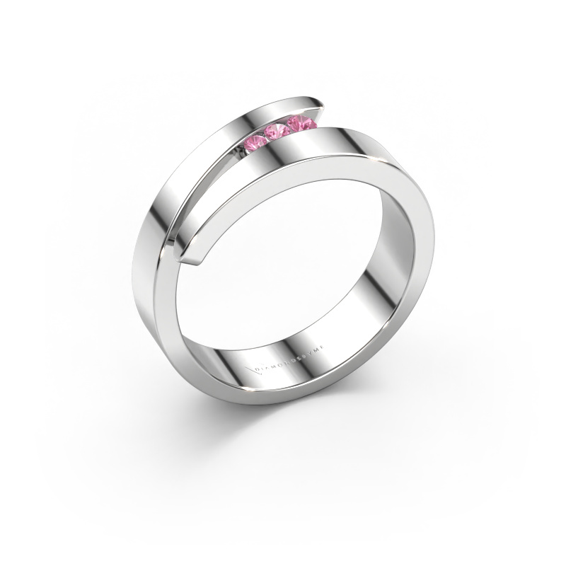 Bild von Ring Alia 585 Weißgold Pink Saphir 1.5 mm