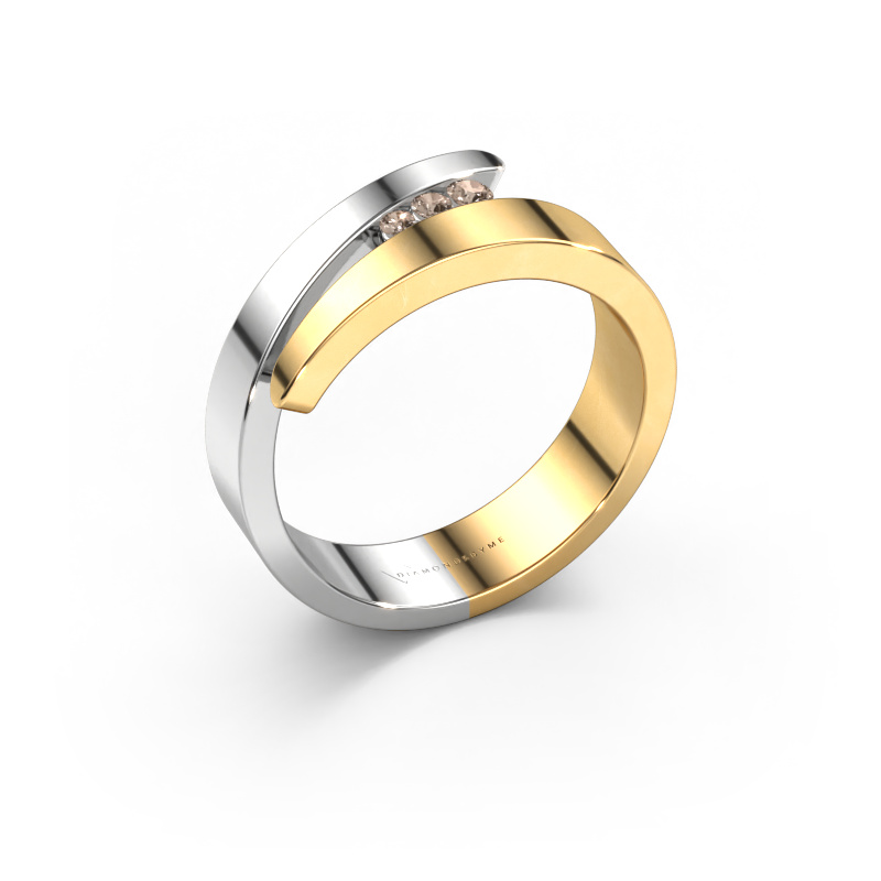 Image de Bague Alia 585 or jaune Diamant brun 0.065 crt