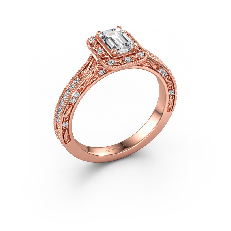 Immagine di Anello di fidanzamento Alice EME 585 oro rosa Diamante lab grown 0.90 crt