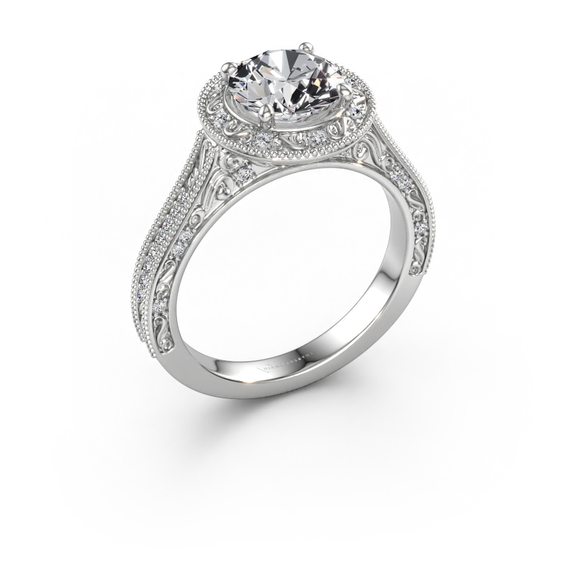 Immagine di Anello di fidanzamento Alice RND 585 oro bianco Diamante 1.71 crt