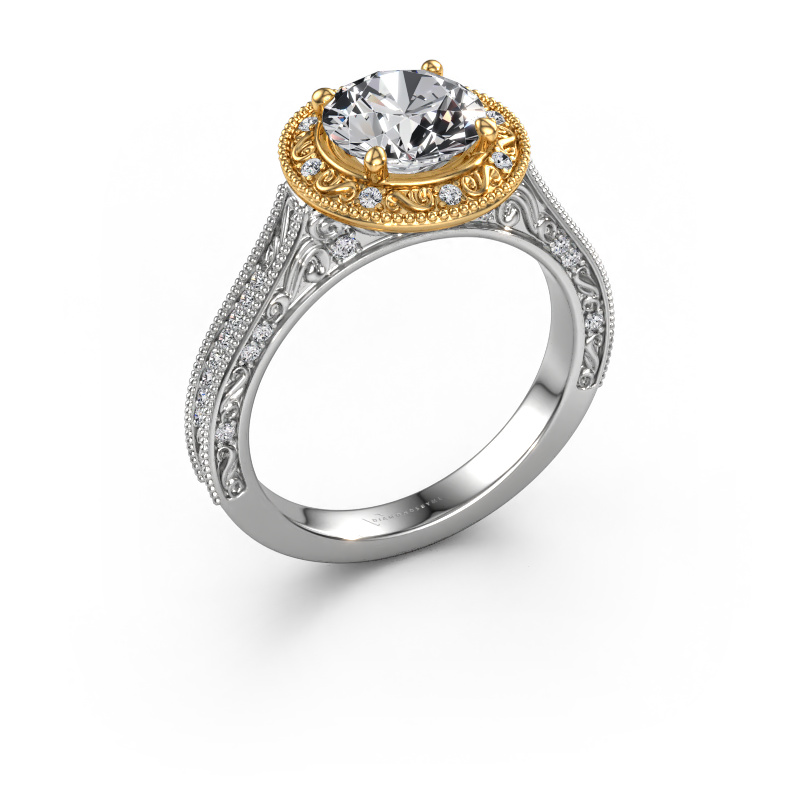 Bild von Verlobungsring Alice RND 585 Weißgold Diamant 1.71 crt