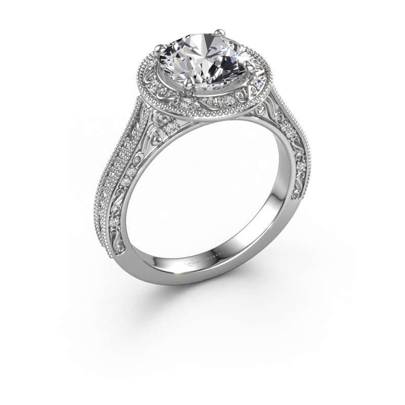 Bild von Verlobungsring Alice RND 950 Platin Diamant 2.21 crt