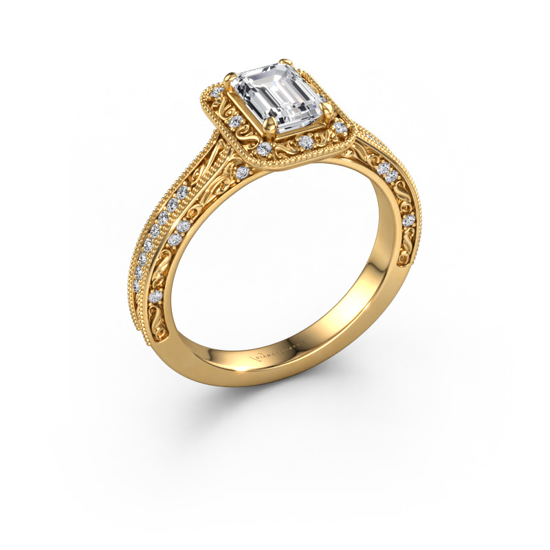 Image of Engagement ring Alice EME 585 gold Lab grown diamond 1.10 crt