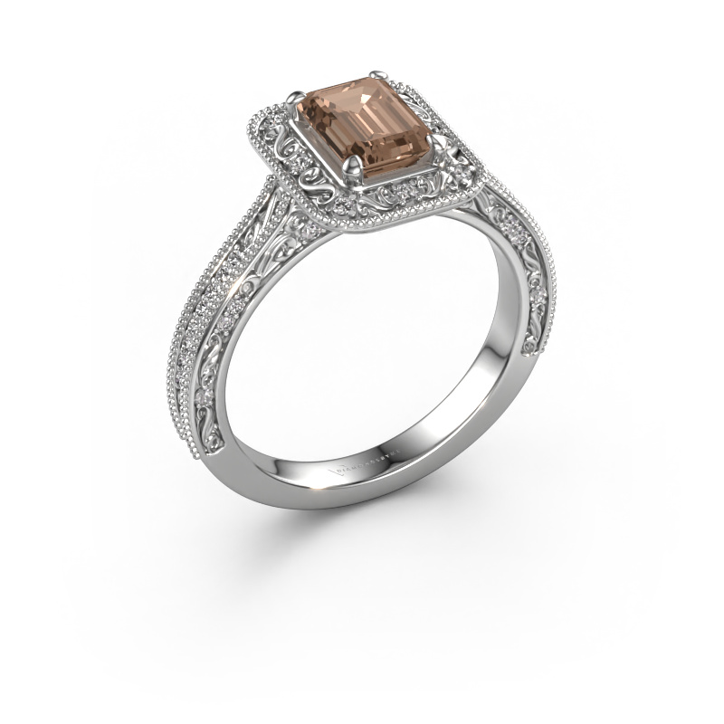 Image of Engagement ring Alice EME 950 platinum Brown diamond 1.35 crt