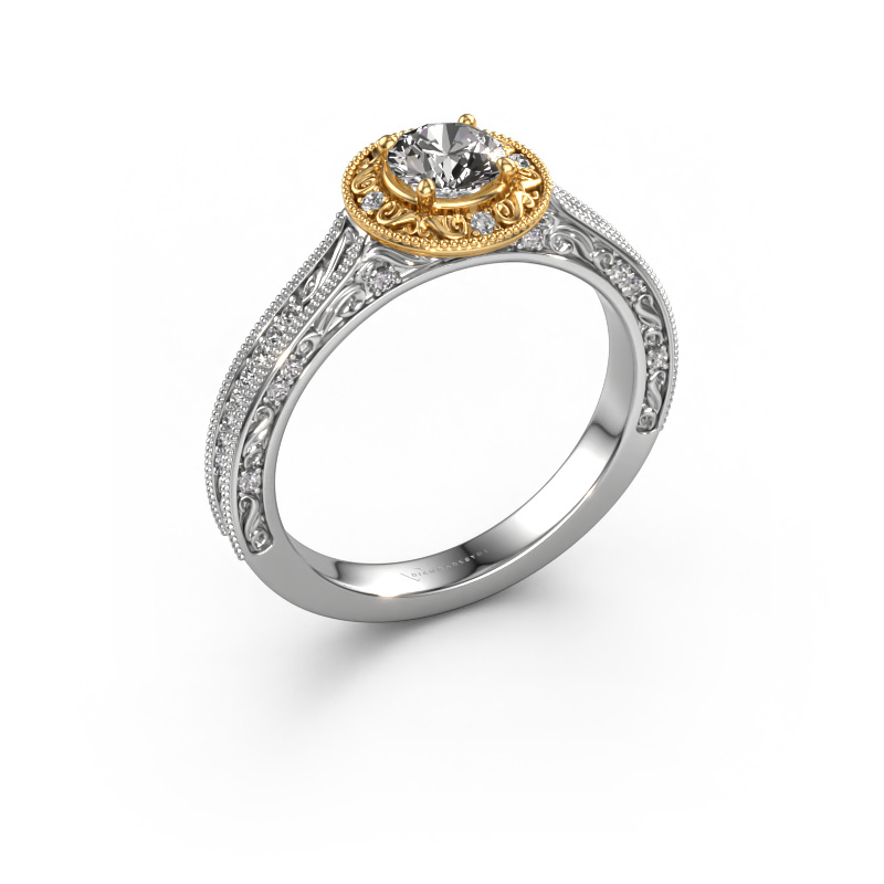 Bild von Verlobungsring Alice RND 585 Weißgold Diamant 0.58 crt