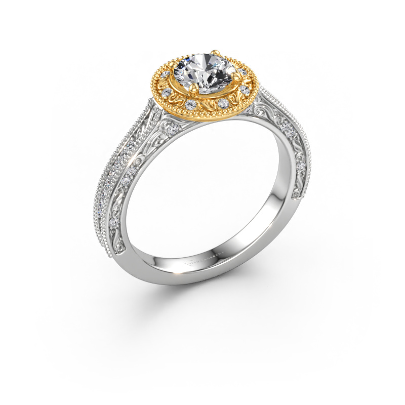 Afbeelding van Verlovings ring Alice RND 585 witgoud Lab-grown diamant 0.80 crt