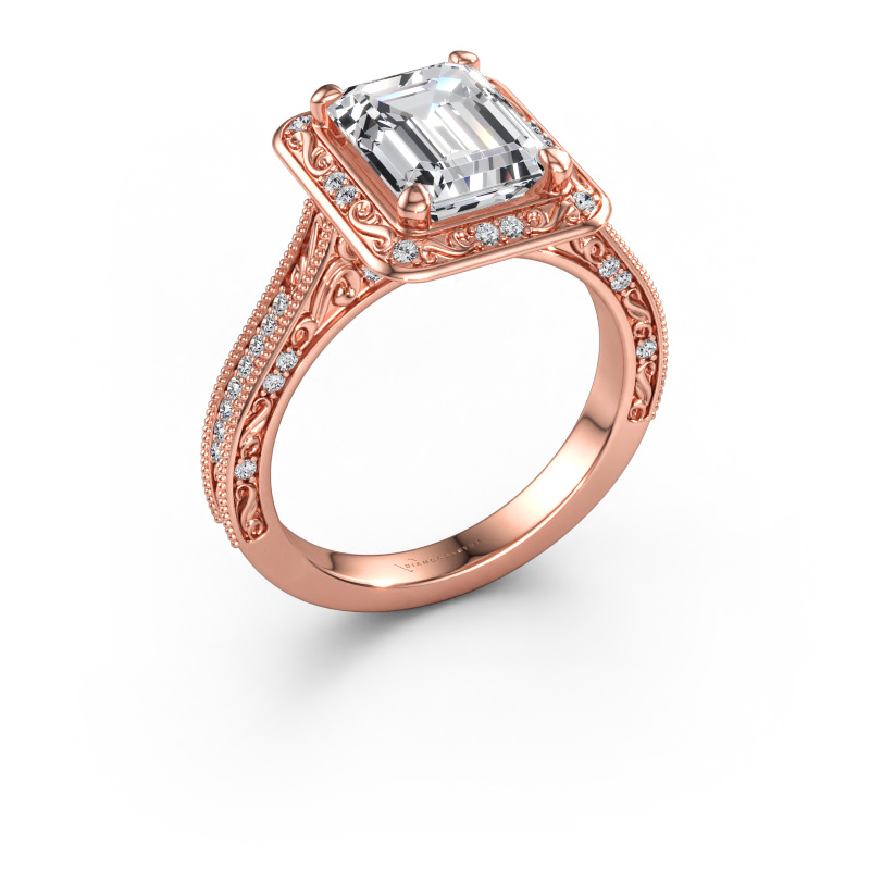 Immagine di Anello di fidanzamento Alice EME 585 oro rosa Diamante 2.70 crt