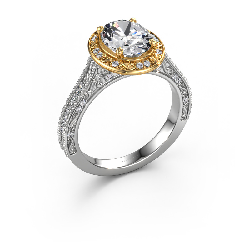 Bild von Verlobungsring Alice OVL 585 Weißgold Lab-grown Diamant 2.013 crt