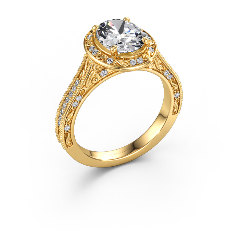 Immagine di Anello di fidanzamento Alice OVL 585 oro Diamante 2.013 crt