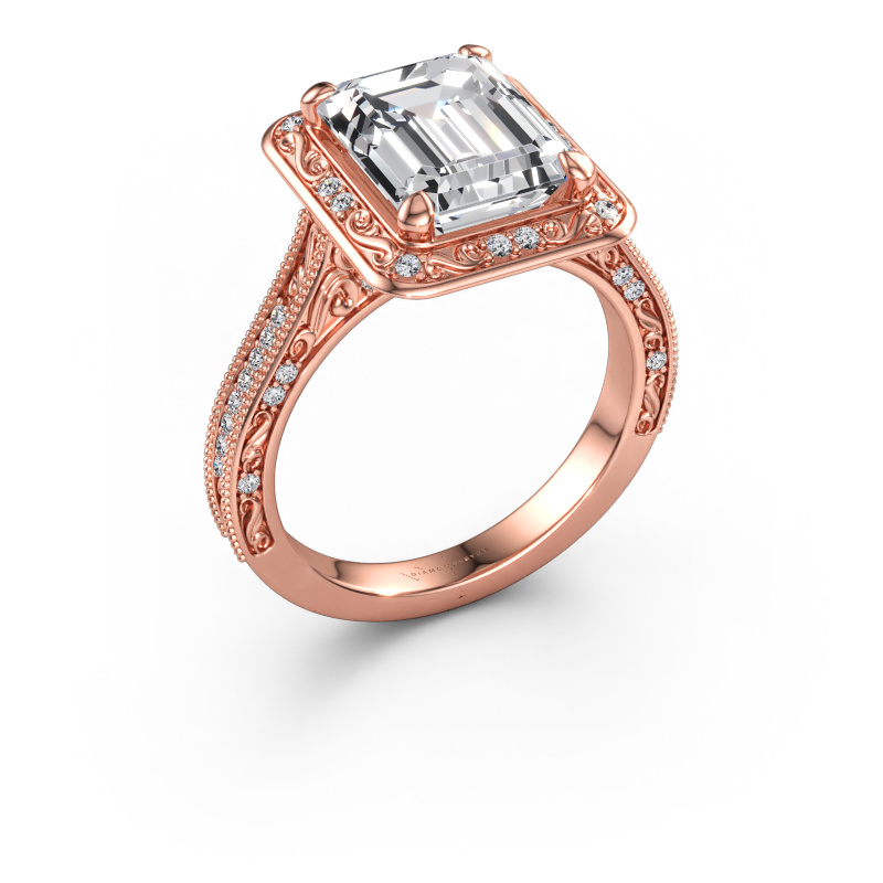 Immagine di Anello di fidanzamento Alice EME 585 oro rosa Diamante lab grown 3.70 crt