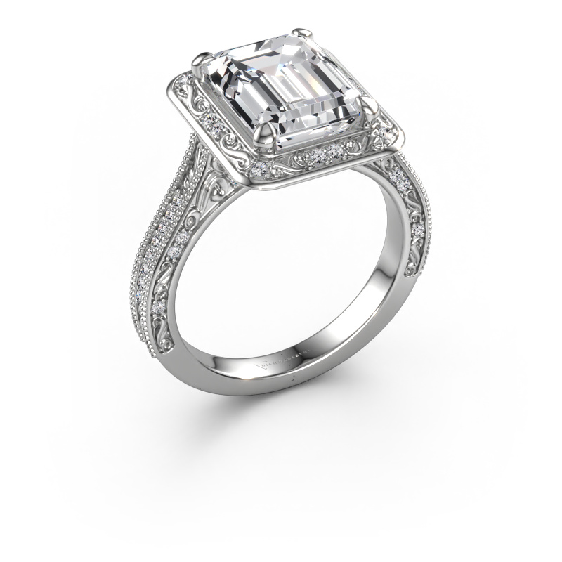 Image de Bague de fiançailles Alice EME 950 platine Diamant synthétique 3.70 crt