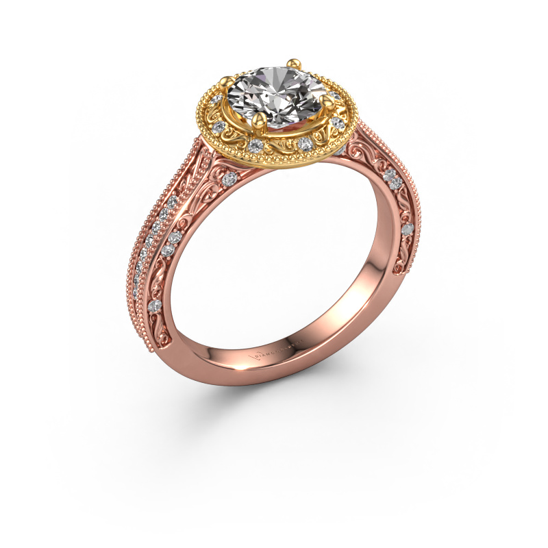 Bild von Verlobungsring Alice RND 585 Roségold Diamant 1.20 crt