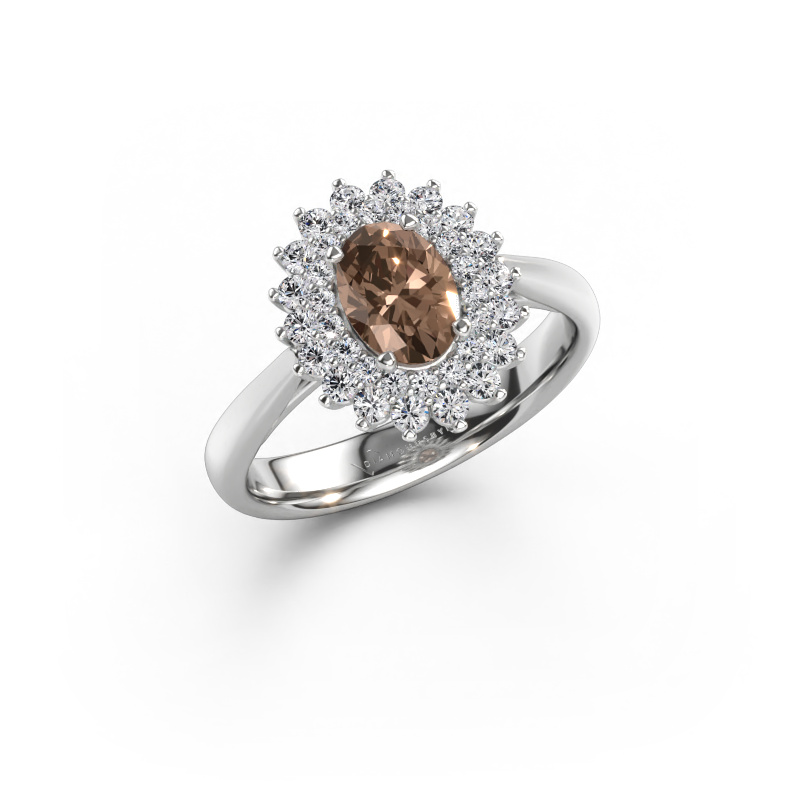 Immagine di Anello di fidanzamento Alina 1 585 oro bianco Diamante marrone 1.159 crt