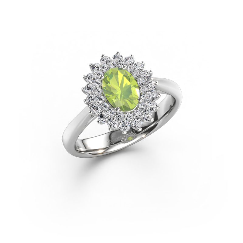 Bild von Verlobungsring Alina 1 585 Weißgold Peridot 7x5 mm