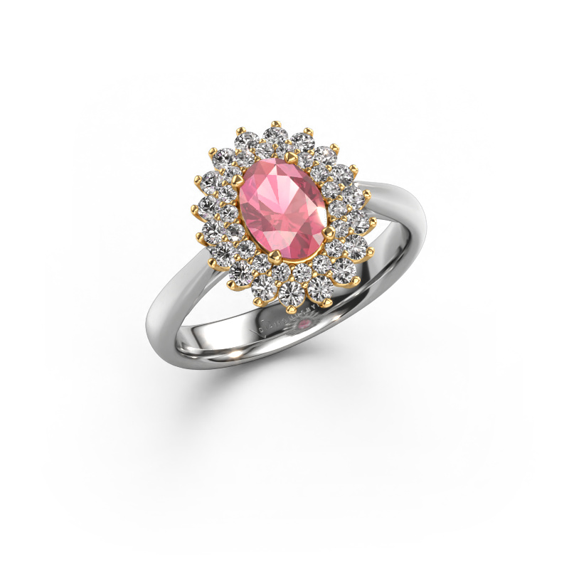 Image of Engagement ring Alina 1 585 white gold Tourmaline pink 7x5 mm
