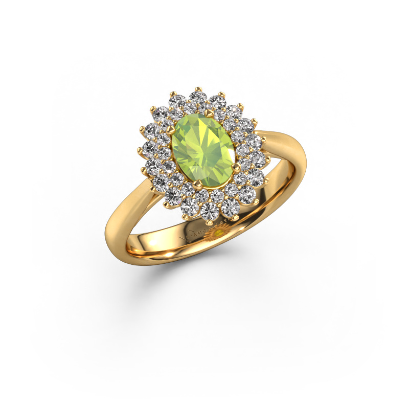 Image of Engagement ring Alina 1 585 gold Peridot 7x5 mm