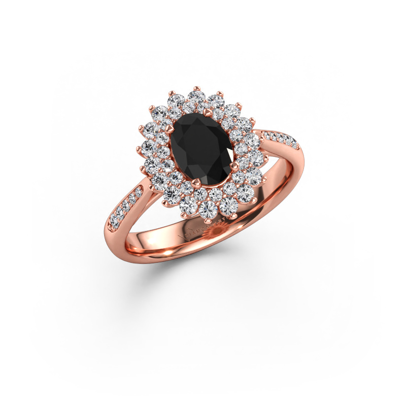 Immagine di Anello di fidanzamento Alina 2 585 oro rosa Diamante nero 1.576 crt