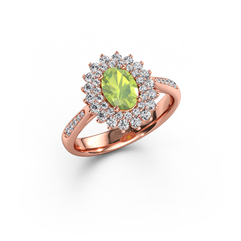 Bild av Förlovningsring Alina 2 585 roséguld Peridot 7x5 mm
