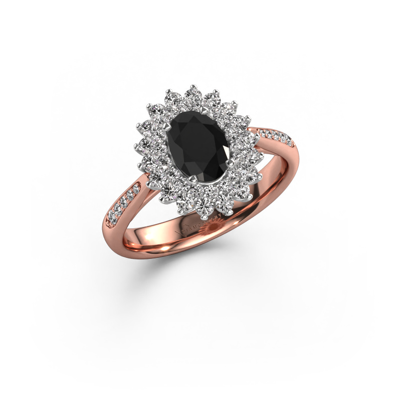 Image de Bague de fiançailles Alina 2 585 or rose Diamant noir 1.576 crt