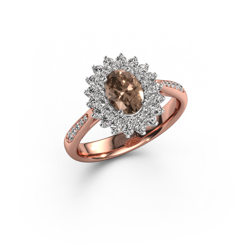 Image of Engagement ring Alina 2 585 rose gold Brown diamond 1.226 crt