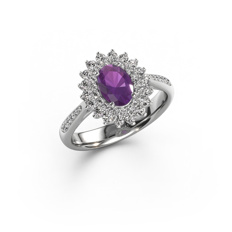 Bild von Verlobungsring Alina 2 585 Weißgold Amethyst 7x5 mm